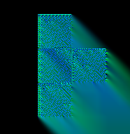 glitched picture of Tetris